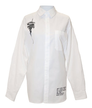 White Oversized Gert Cotton Shirt (corset sold separately) - Gert - Johan Coetzee