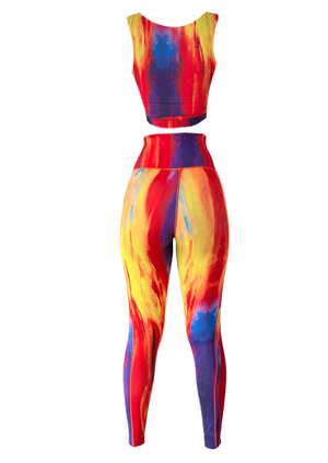 Sunburst Leggings and Crop-top Set