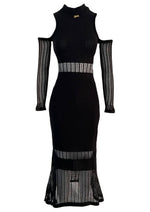 Black Racer Knit Dress