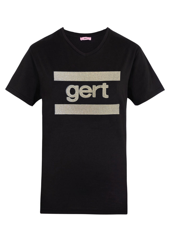 Gert Silver  Crystal T-Shirt-Black