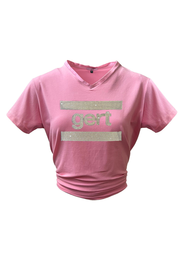 Gert Silver  Crystal T-Shirt-Pink