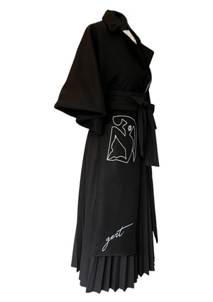 Winter Cape and Pleated Skirt Set
