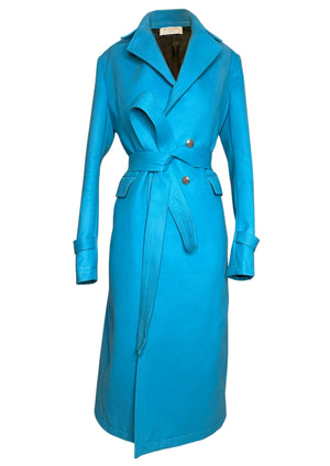 Turquoise Melton Coat *Pre-Order*