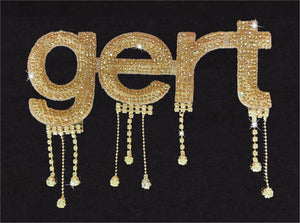 Crystal Drip T-Shirt (Gold on Black)
