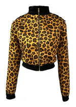 Leopard Cropped Bomber