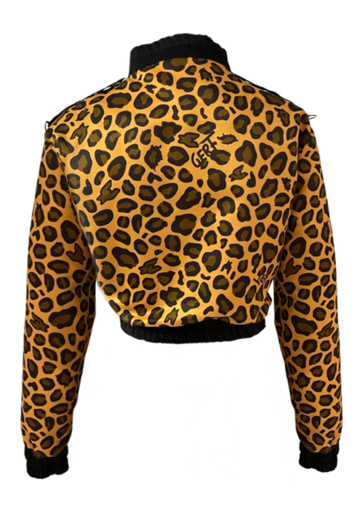 Leopard Cropped Bomber