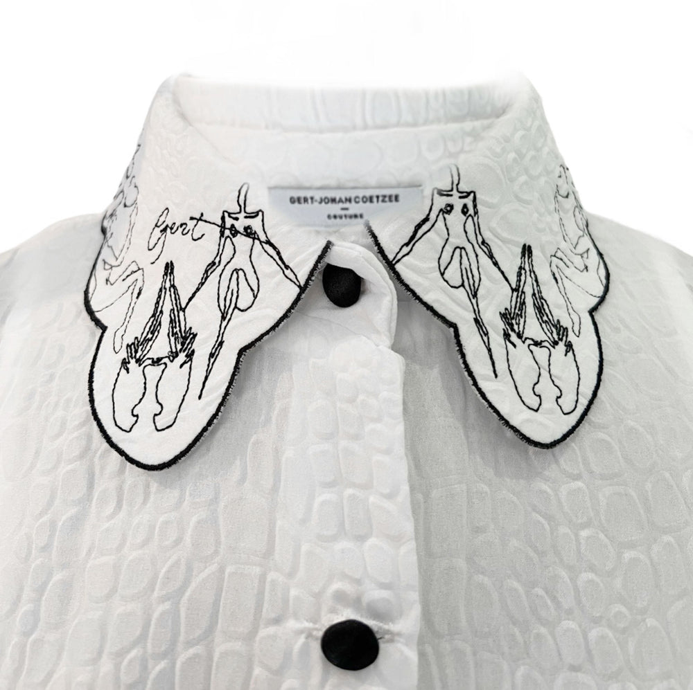 White Scallop Blouse