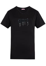 Crystal Drip T-Shirt (Black on Black)