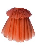 Orange Step Skirt